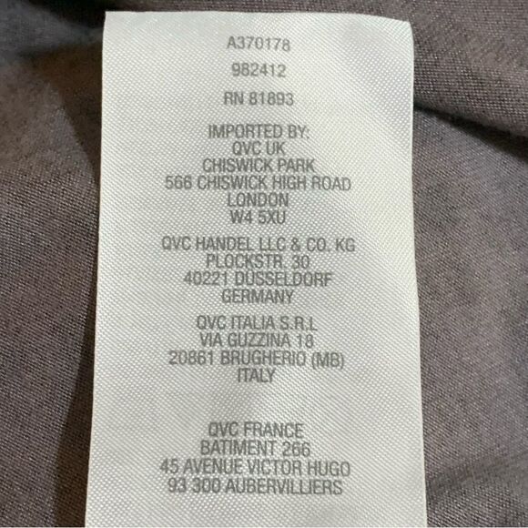 Lisa Rinna Collection Faux Wrap Tunic 3X Gray Black Leopard V-Neck Long Sleeve. - Picture 9 of 13